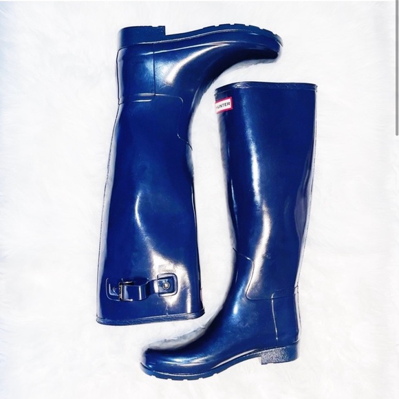 Hunter
TALL NAVY GLOSS BOOTS SIZE 8 - Picture 3 of 12